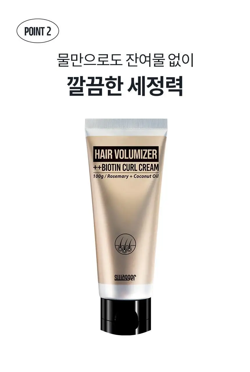 [비오틴충전/뿌리볼륨up] 스웨거 볼류마이저 컬크림 100g 상세페이지 5